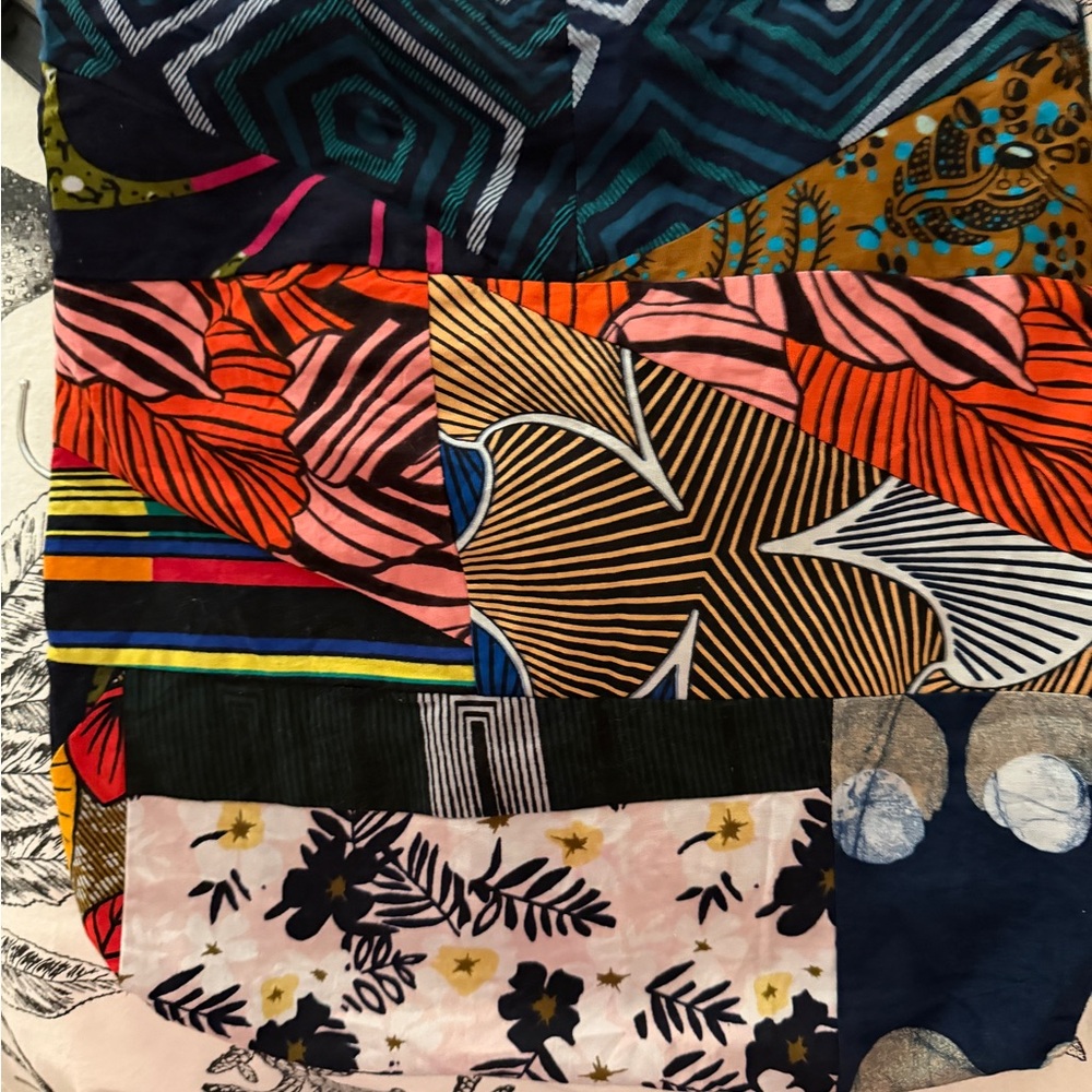 Colorful Zuri Patchwork Print tote